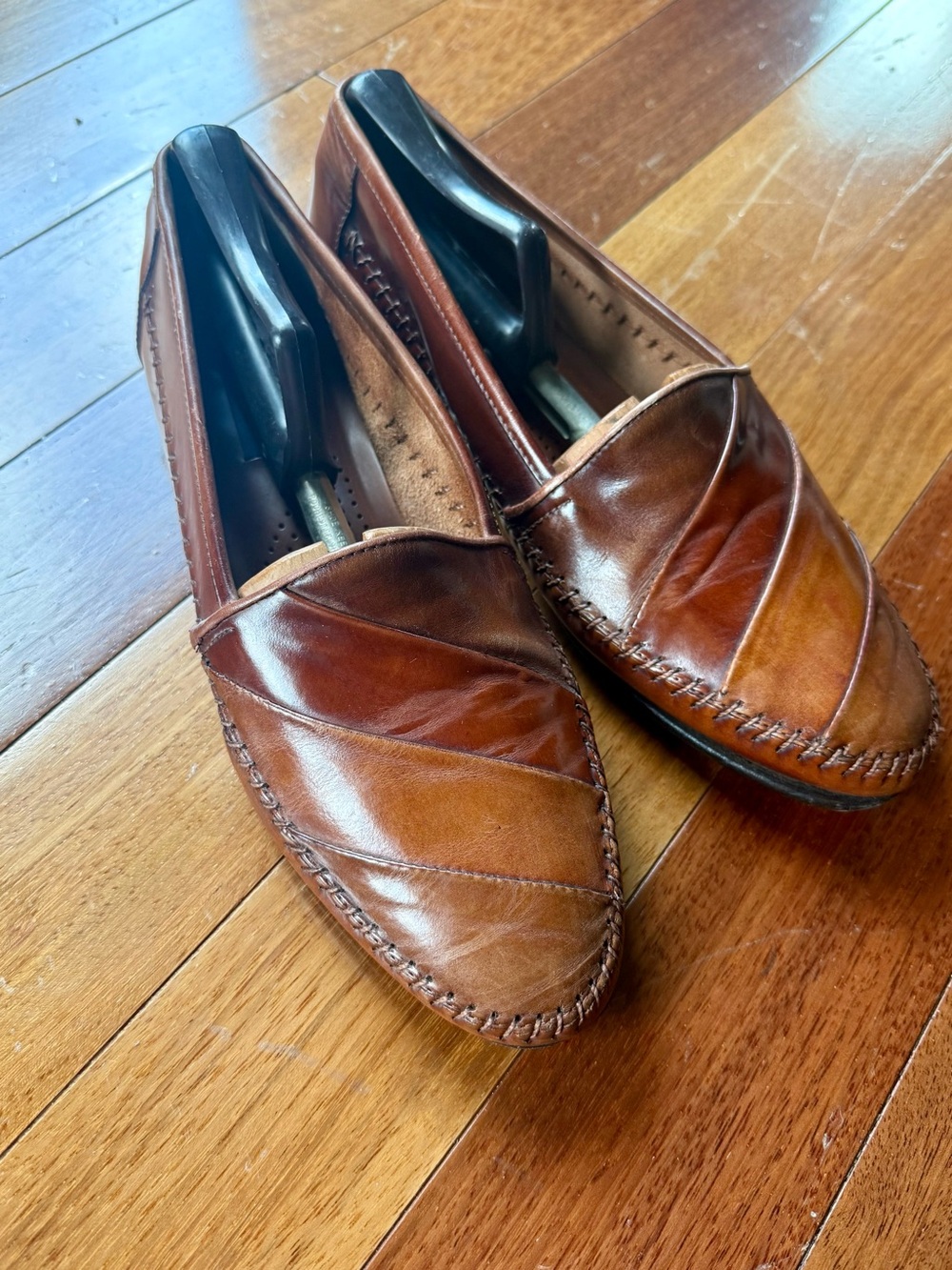 Men’s Vintage Georgio Brutini Brown Leather Slip-On Loafers
